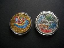 🌟 Chinese Mythical Creature Lucky Coin Lot 🌟 Dragon Challenge Feng Shui Wisdom picture
