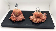 Vintage Signed Japanese Hakata Court Dolls (Emperor & Empress Pair) by Takashi picture