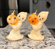 Vtg Gurley 2 Small GHOST CANDLES 3