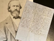 1862 Camp Allegheny Letter/ Col. John B. Baldwin/ 52nd Virginia Regiment picture
