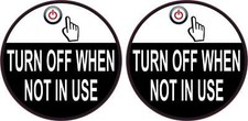 Turn off When Not in Use Vinyl Stickers Car Truck Vehicle Bumper Decal picture