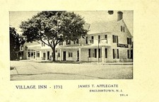c1910 Englishtown New Jersey NJ Postcard Village Inn James T. Applegate Building picture