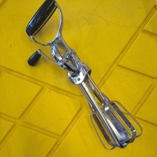 Vintage 50s Oekcoo Manual Hand Held Mixer Beater Stainless Steel USA picture