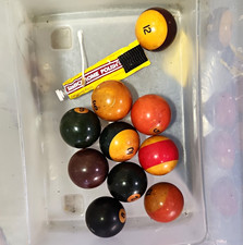 Vintage lot 10 Butterscotch  Bakelite Catalin Billiard Balls Semichrome Tested picture