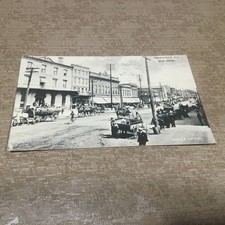 1908 Greenville S.C. SC Postcard Main Street pub. Lewis & Hartzog Wagons Parade picture