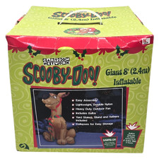 Gemmy 2002 Scooby Doo 8 Foot Christmas Inflatable Antlers Scarf #14971 NEW picture