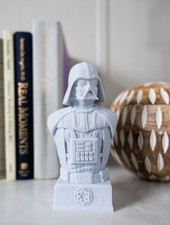 Darth Vader Bust Statue - 6 Inches Tall - Stone Color 3D Printed Collectible picture