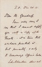 Charles John Canning autograph 1846 Viceroy of India Earl Handwritten Letter UK picture