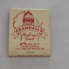 Unstruck Matchbook  - Crandall's Restaurant Madison WI picture