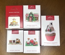 Hallmark Keepsake Season's Treatings Christmas Ornaments 2020-2024 Lot of 5 picture