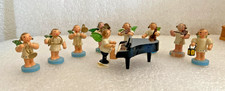 Erzgebirge Wood Angels Orchestra German Piano Miniature Figures 1923 Lot of 10 picture