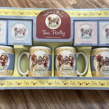 Vtg 1996 Mary’s Bears Hallmark 4 Mug Tea Gift Set Box Sealed Christmas Holiday picture