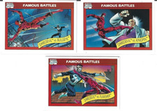 DAREDEVIL vs KINGPIN/ PUNISHER/ BULLSEYE 1990 IMPEL cards (Marvel) NEAR MINT NM+ picture