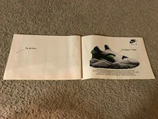 Vintage 1991 NIKE AIR HUARACHE Cross Trainer Running Shoes Poster Print Ad 1990s picture