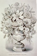 Photo:Currier & Ives Flower Vase  Floral Still Life c1875 picture
