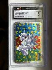 CGC 5 1997 Pokémon Topsun Original Series Nidoking #034 Checkered Prism Holo. picture