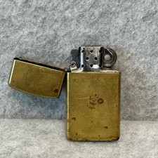 Vintage Zippo Brass Lighter 1970s 1980s Bradford PA Windproof Patinated Gold picture