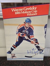 AUTOGRAPHED Molson Cup Wayne Gretzky Edmonton Oilers 1985 Winner Poster 11 x 17 picture