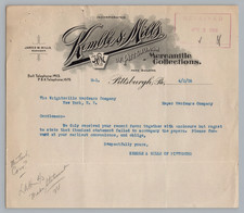 1908 Pittsburgh PA Billhead Letterhead Kemble Mills Mercantile Collections picture