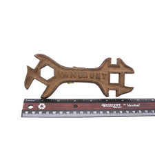 Antique Van Brunt D-380 Wrench John Deere Grain Drill Cast Iron Farm Tool 7-Way picture
