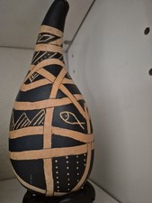 Vintage Hand Carved Gourd African Tribal Kenya? 9