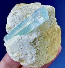 Brilliant Raw Aquamarine Crystal Natural Gem Cluster Perfect Display Specimen picture