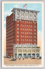 Postcard Hotel Windsor National Highway Wheeling West Virginia WV Unused Vtg picture