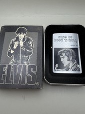 Elvis Presley King Of Rock N Roll Vintage 2000 Chrome Zippo Lighter New B78 picture