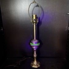 Uranium Glass Lamp Art Deco Style Vintage Antique Custom Build picture