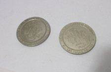 2 OSHEAS CASINO metal CHIP TOKENS Las Vegas Casino Hotel vintage O'Sheas picture
