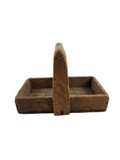 Antique Wood Garden Trug Basket Rustic Gardening Box Farmhouse Primitive Display picture