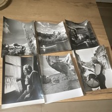 Lot 6 photo prints B&W landscape canoe, etc stamp PHOTO ROBERT DOZNEAU details... picture