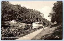 Motala Östergötland Sweden Postcard Small Steamboat c1910 RPPC Photo picture