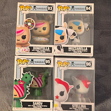 Complete Funko Pop tokidoki 4-Pack Donutella #93 Mozzarella #94 Sandy #95 #96 picture