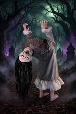 Spirit Halloween Broken Spine Girl Animatronic Rare 2014 Display Prop Decor  picture