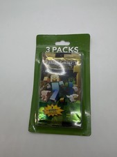 Minecraft Collectible Sticker Card Booster Pack Blister 3 Pack Steve Rookie 2015 picture