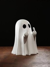 Halloween Spooky Figurine - Horror Resin Middle Finger Statue. picture