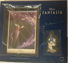 2025 Agoro Disney Fantasia Sorcerer's Mickey 1oz Silver and 5g foil. picture