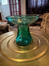 Vintage Morgantown Glass Peacock Blue 