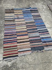 1930s,Vintage Japanese dye cotton BORO,SAKIORI,裂織,188cm×137cm picture