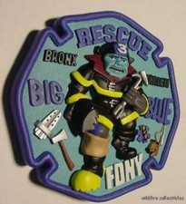 FDNY BRONX HARLEM FIRE DEPT RESCUE CODE 3 PATCH PLAQUE Big Blue Firefighter FD picture
