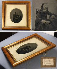 WHOLE plate AMBROTYPE photo - 1858 - young woman - Pace + Mann - Tunbridge Wells picture