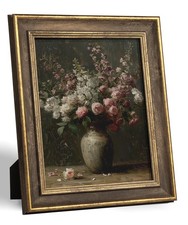 Sonefreiy Vintage 8x10 Picture Frame Brown Gold Photo Frame Wood Grain picture