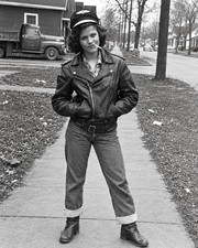 1950s Rockabilly Leather Greaser Tough Girl Matte Photo Reprint 8
