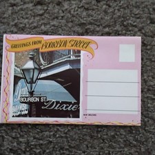NICE VINTAGE  PHOTO POSTCARD BOOKLET  BOURBON STREET DIXIE NEW ORLEANS LA picture