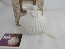 Vintage 1989 Margaret Furlong 4” Porcelain SNOWFLAKE Angel Christmas Ornament picture