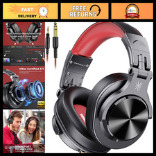 OneOdio A71 Hi-Res Wired Over-Ear Studio Headphones for DJ, Mixing - Red picture