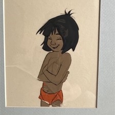 Disney Jungle Book original Animation Production Cel Hand-Painted Mowgli cell picture