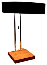 Hillebrand Bauhaus Germany Saucer UFO Desk Lamp Light Vtg Kalff Kaiser Dell Mcm picture