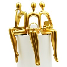 Adam & Friends Shelf Sitters, Thinker, Fortune Teller, Reader Sculpture | Gold picture
